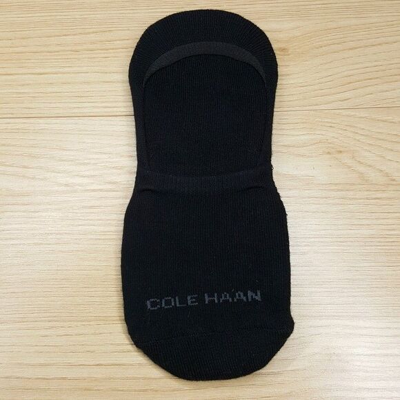COLE HAAN No Show Liner Socks Mens Black Logo - Picture 1 of 2